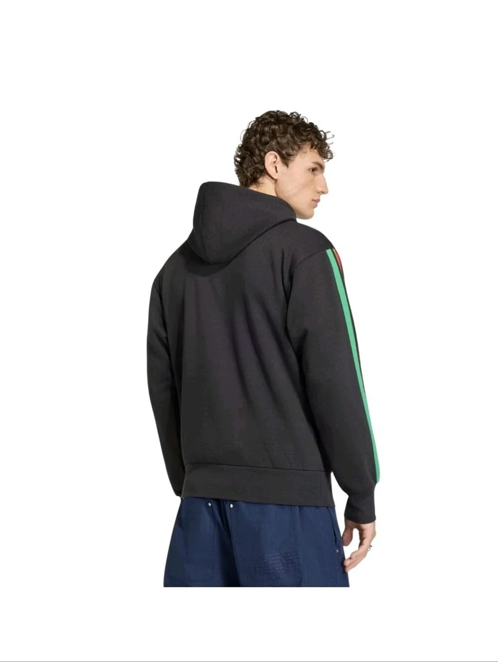 Men's Adidas Black Jamaica X Bob Marley DNA Rasta Fleece Pullover Hoodie Size L